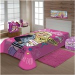 Ficha técnica e caractérísticas do produto Cobertor Raschel Infantil Solteiro Barbie Moda - Jolitex - Rosa