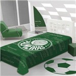 Ficha técnica e caractérísticas do produto Cobertor Raschel Poliester Jolitex Stadium Palmeiras Casal 180x220cm
