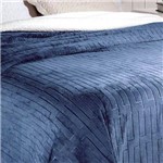 Cobertor Soft Flannel /sherpa Queen Vermont Rozac Azul