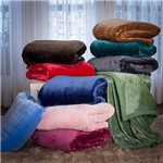 Ficha técnica e caractérísticas do produto Cobertor Casal Flannel Colors com Borda em Percal - Casa & Conforto