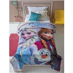 Ficha técnica e caractérísticas do produto Cobertor Solteiro Jolitex Sherpa Frozen Disney Digital HD em Poliéster - Azul