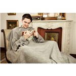 Ficha técnica e caractérísticas do produto Cobertor Tv com Mangas Solteiro 1.60x1.30m Cinza - Loani
