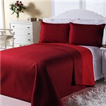 Cobre-leito Dual Color Casal com 2 Porta-travesseiros Scarlet e Vermelho Orb