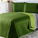 Cobre-leito Dual Color Solteiro com Porta-travesseiro Bandeira e Verde Orb