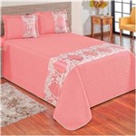 Ficha técnica e caractérísticas do produto Cobre Leito Queen Matelado Ultrassônico 3 Peças Damasco - ROSA