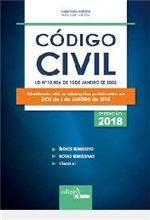 Ficha técnica e caractérísticas do produto Código Civil 2018 - Edipro de Bolso
