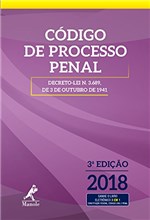 Ficha técnica e caractérísticas do produto Código de Processo Penal 3a Ed. 2018
