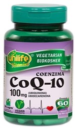 Ficha técnica e caractérísticas do produto Coenzima Q-10 Ubiquinona 100mg Unilife 60 Capsulas