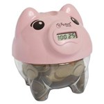 Ficha técnica e caractérísticas do produto Cofre Digital Pig-Bank Porco Rosa
