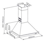 Ficha técnica e caractérísticas do produto Coifa Parede Cromatto Piramidal Inox 60cm 127v(Co160)