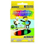 Ficha técnica e caractérísticas do produto Cola Colorida 04 Cores X 23grs - Acrilex