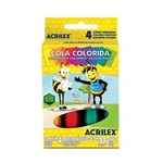 Ficha técnica e caractérísticas do produto Cola Colorida 4 Cores Acrilex 23g Cada