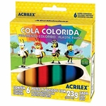 Ficha técnica e caractérísticas do produto Cola Colorida 6 Cores Acrilex