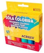 Ficha técnica e caractérísticas do produto Cola Colorida Acricor 6 Cores 2606 Acrilex - 1