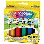 Ficha técnica e caractérísticas do produto Cola Colorida Acrilex 6 Cores 2606 03952