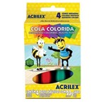 Ficha técnica e caractérísticas do produto Cola Colorida Acrilex com 4 Unidades