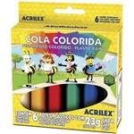 Cola Colorida Acrilex - com 6 Cores - 23g