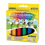 Ficha técnica e caractérísticas do produto Cola Colorida Acrilex 23g com 06 Cores