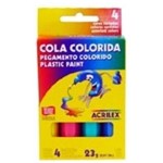 Ficha técnica e caractérísticas do produto Cola Colorida com 04 Cores - Acrilex