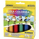 Ficha técnica e caractérísticas do produto Cola Colorida com 6 Unidades 23 G Acrilex