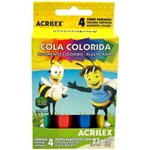 Ficha técnica e caractérísticas do produto Cola Colorida 23g Acrilex Cx C/ 4