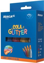 Ficha técnica e caractérísticas do produto Cola com Glitter 4 Cores 20G. Mercur