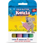 Ficha técnica e caractérísticas do produto Cola com Glitter Koala 4 Cores Neon 25G