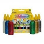Ficha técnica e caractérísticas do produto Cola Glitter 06 Cores 23g Cada Acrilex