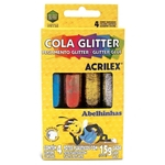 Ficha técnica e caractérísticas do produto Cola Glitter 15 Gramas - Com 4 Cores
