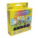 Cola Glitter 6 Cores 23g Acrilex Embalagem com 3 Unidades