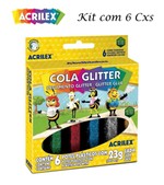 Ficha técnica e caractérísticas do produto Cola Glitter 6 Cores 23g Acrilex Embalagem com 6 Unidades