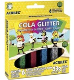 Ficha técnica e caractérísticas do produto Cola Glitter 6 Cores 23g Acrilex