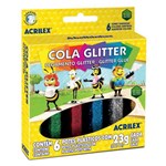 Ficha técnica e caractérísticas do produto Cola Glitter 23g Acrilex 6 Cores