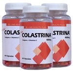 Ficha técnica e caractérísticas do produto Colágeno Colastrina 60 Cápsulas 400mg Kit com 3 Frascos - 60 Cápsulas