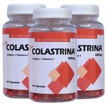 Ficha técnica e caractérísticas do produto Colágeno Colastrina 60 cápsulas 400mg Kit com 3 Frascos