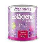Colágeno Hidrolisado - 300g Cranberry - Sanavita