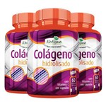 Colágeno Hidrolisado com Vitamina C - 3 Un de 60 Cápsulas - Katigua