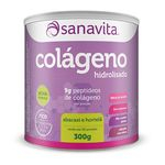 Ficha técnica e caractérísticas do produto Colágeno Hidrolisado em pó - Sanavita - 300g Abacaxi com Hortelã