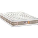 Colchão King Pillow Top Silver Star Air Pocket Double Face - Castor - Palha / Bege