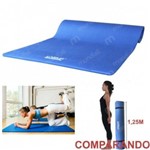 Ficha técnica e caractérísticas do produto Colchonete Tapete Gigante para Ginastica Yoga ou Pilates Cor Azul 200x125x1,5cm