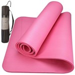 Ficha técnica e caractérísticas do produto Colchonete Tapete Yoga Mat Pilates Ginástica 10mm com Bolsa Yangfit - Rosa