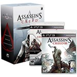 Ficha técnica e caractérísticas do produto Coleção Especial Assassin's Creed: Trilogia Ezio - Assassin's Creed II, Brotherhood e Revelations - PS3 + Game Assassin's Creed III - PS3 + Box Livro Assissin's Creed: Renascença, a Cruzada Secreta e Irmandade