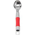 Ficha técnica e caractérísticas do produto Colher de Sorvete Inox com Cabo em Silicone Vermelho - La Cuisine