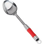 Ficha técnica e caractérísticas do produto Colher Inox com Cabo de Silicone Vermelho - La Cuisine