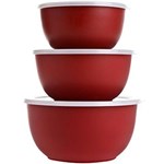 Ficha técnica e caractérísticas do produto Color Freezer Bowl Vermelho - 3 Pçs - Euro Home