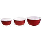 Ficha técnica e caractérísticas do produto Color Freezer Bowl Vermelho - 3 Pçs IN7129 - Euro Home