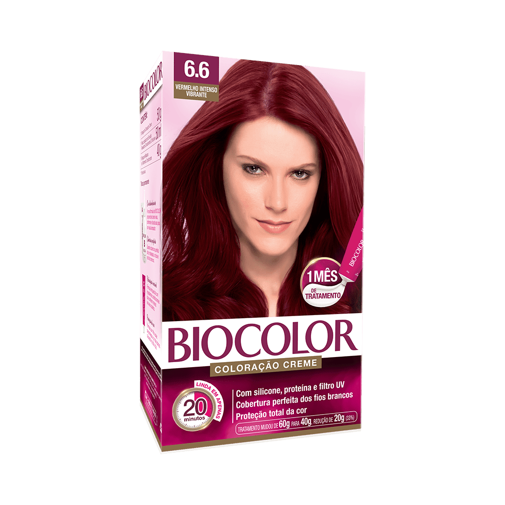 Ficha técnica e caractérísticas do produto Coloração Biocolor Kit Creme 6.6 Vermelho Intenso