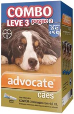 Ficha técnica e caractérísticas do produto Combo Antipulgas Advocate Cães (4,0ML) 25 a 40KG - Bayer