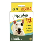 Ficha técnica e caractérísticas do produto Combo Antipulgas Fiprolex Cães 11 a 20kg Ceva 3 Pipetas