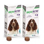Ficha técnica e caractérísticas do produto Combo Bravecto Antipulgas e Carrapatos para Cães de 10 20kg 2 Unidades - Msd